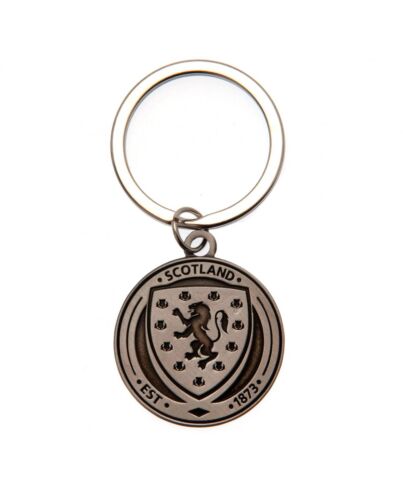 Scottish FA Antique Silver Crest Keyring-147529