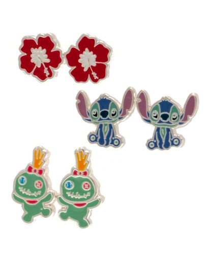 Lilo & Stitch Plated Brass Earring Set-TM-02689
