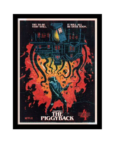 Stranger Things Framed Picture 16 x 12 Piggyback-TM-01981