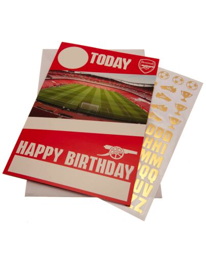 Arsenal FC Birthday Card With Stickers-TM-03905