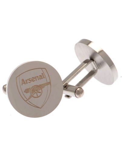 Arsenal FC Stainless Steel Round Cufflinks-TM-03457