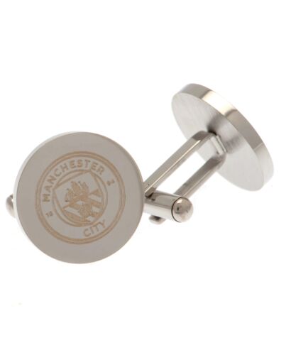 Manchester City FC Stainless Steel Round Cufflinks-TM-03461