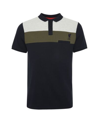 Liverpool FC Colour Block Polo Mens Navy Large-189897