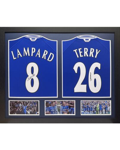 Chelsea FC Lampard & Terry Signed Shirts (Dual Framed)-TM-04676
