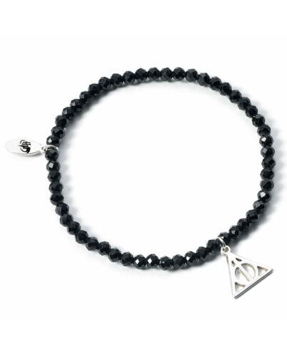 Harry Potter Stone Bracelet With Sterling Silver Charm Deathly Hallows-TM-04731