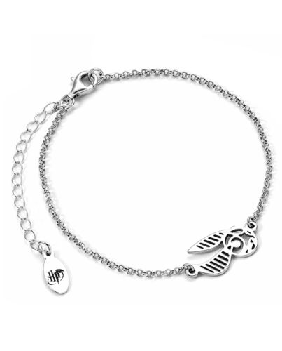 Harry Potter Sterling Silver Charm Bracelet Golden Snitch-TM-04737