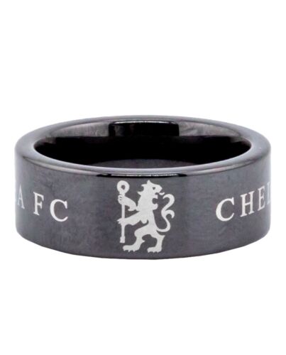 Chelsea FC Black Ceramic Ring Medium-TM-05136