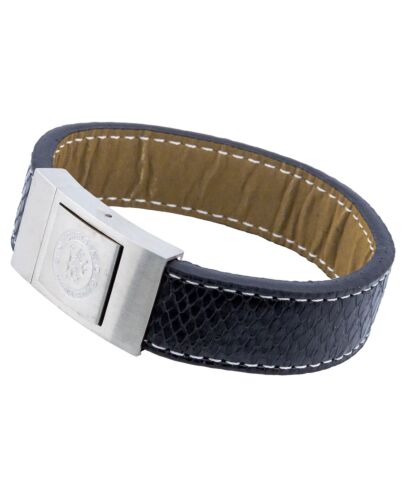 Chelsea FC Stitched Leather Bracelet-TM-05071