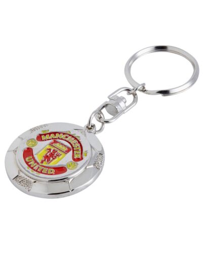 Manchester United FC Silver Ball Keyring-TM-04839