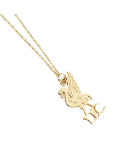 Liverpool FC 18ct Gold Plated on Silver Liverbird Pendant & Chain-TM-05078
