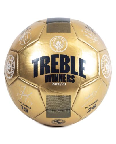 Manchester City FC Treble Winners Sig Football-TM-05436