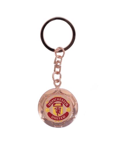 Manchester United FC Rose Gold Ball Keyring-TM-05572