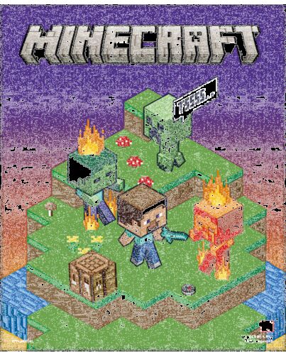 Minecraft Terrain Framed 3D Picture-TM-05584