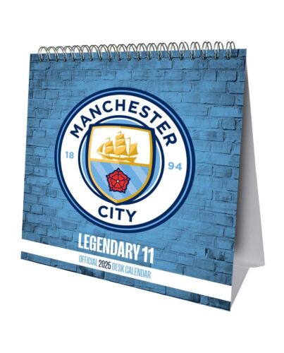 Manchester City FC Desktop Calendar 2025-TM-04859