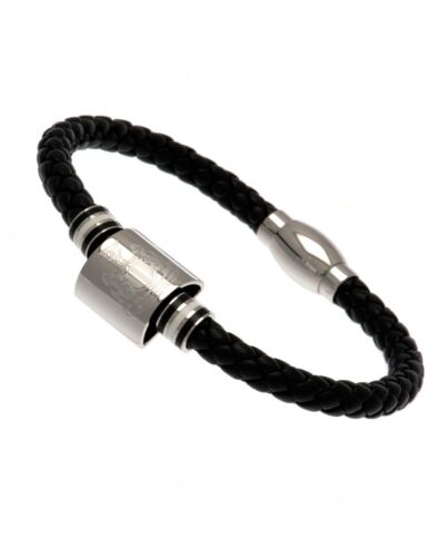 Newcastle United FC Colour Ring Leather Bracelet-89434