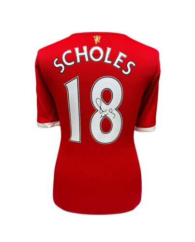 Manchester United FC Scholes Signed Shirt-TM-05410