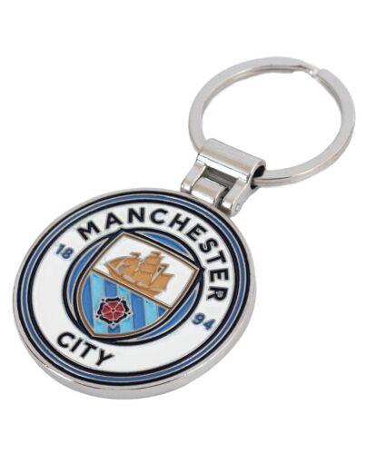 Manchester City FC Boxed Crest Keyring-TM-06053
