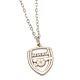 Arsenal FC Silver Plated Boxed Crest Pendant