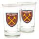 West Ham United FC 2pk Shot Glass Set