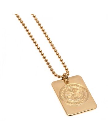 Celtic FC Gold Plated Dog Tag & Chain-67028