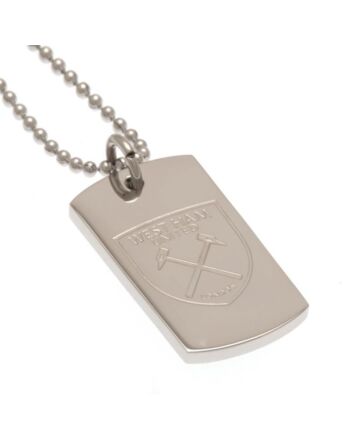 West Ham United FC Engraved Dog Tag & Chain-112516