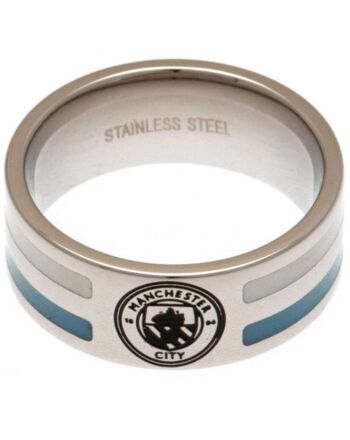 Manchester City FC Colour Stripe Ring Large-110919