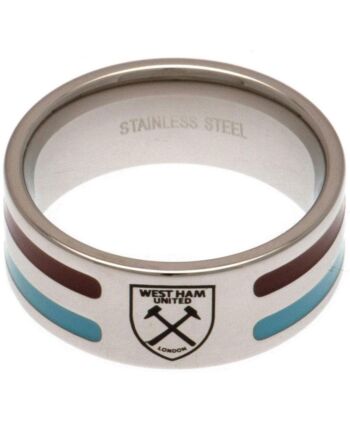 West Ham United FC Colour Stripe Ring Medium-122139