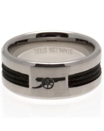 Arsenal FC Black Inlay Ring Large-23237