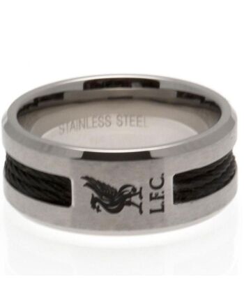 Liverpool FC Black Inlay Ring Large-17135