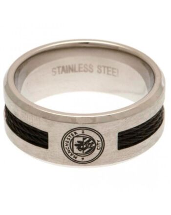 Manchester City FC Black Inlay Ring Large-123096