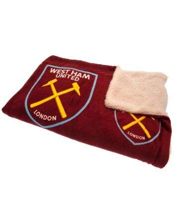 West Ham United FC Sherpa Fleece Blanket-TM-01416