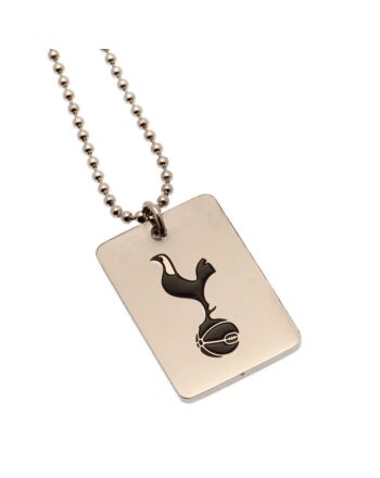 Tottenham Hotspur FC Enamel Crest Dog Tag & Chain-TM-01666