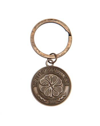 Celtic FC Antique Silver Crest Keyring-TM-01962