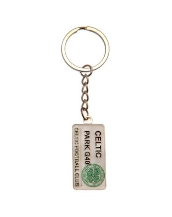 Celtic FC Embossed Street Sign Keyring-TM-01965