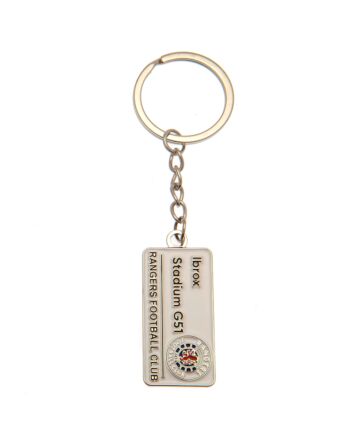 Rangers FC Embossed Street Sign Keyring-TM-02287