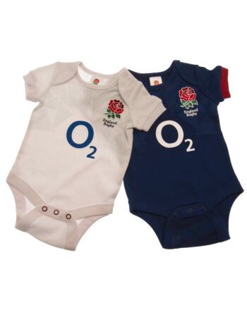England RFU 2 Pack Bodysuit 0/3 mths PC-TM-03577