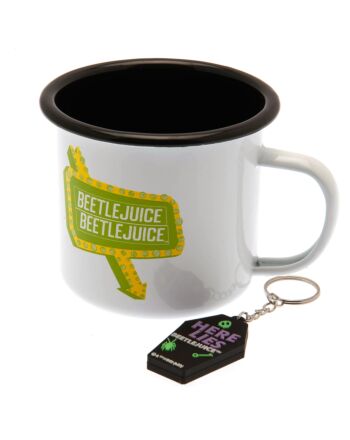 Beetlejuice Enamel Mug & Keyring Set-TM-02767