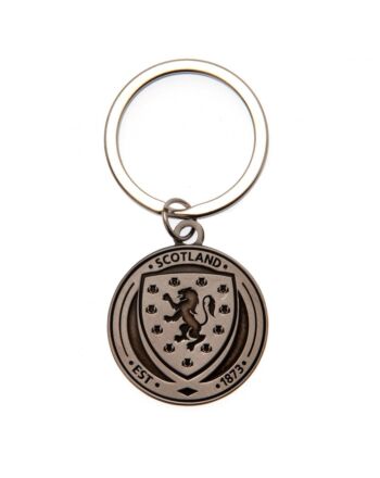Scottish FA Antique Silver Crest Keyring-147529