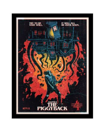 Stranger Things Framed Picture 16 x 12 Piggyback-TM-01981