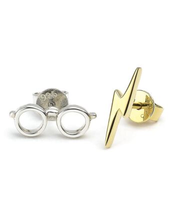 Harry Potter Sterling Silver Earrings Lightning Bolt & Glasses-177026