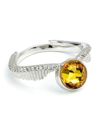 Harry Potter Sterling Silver Crystal Ring Golden Snitch Large-172389
