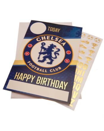 Chelsea FC Birthday Card With Stickers-TM-03908