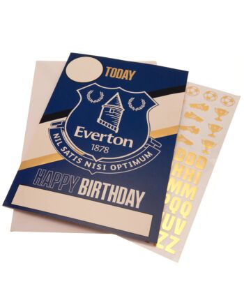 Everton FC Birthday Card With Stickers-TM-03909