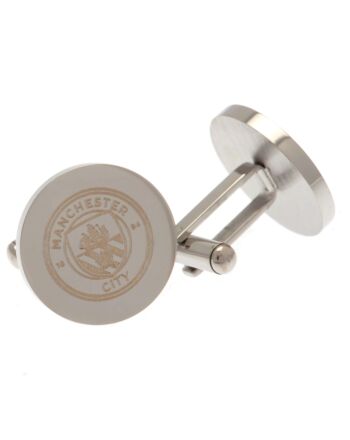 Manchester City FC Stainless Steel Round Cufflinks-TM-03461
