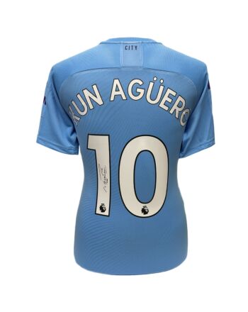 Manchester City FC Aguero Signed Shirt-TM-04649
