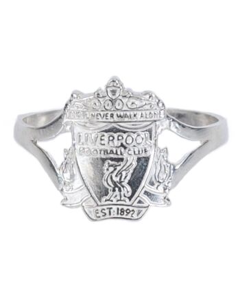 Liverpool FC Sterling Silver Split Shank Ring Small-TM-05155