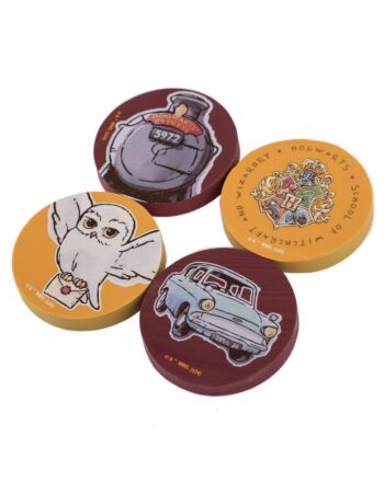 Harry Potter 4pk Eraser Set-TM-05503