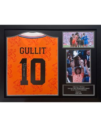 Netherlands Gullit 1994 Signed Shirt (Framed)-TM-05406