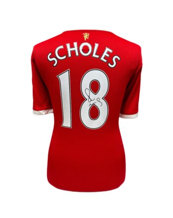 Manchester United FC Scholes Signed Shirt-TM-05410