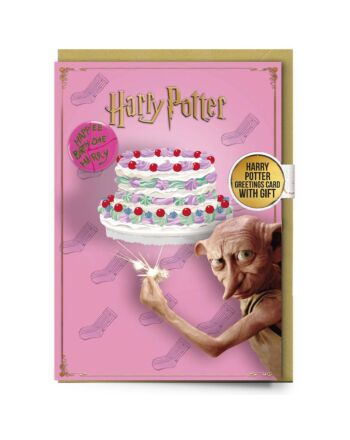 Harry Potter Dobby Greetings Card with Badge-TM-05898